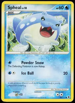 Spheal 82/111 Common Rising Rivals Pokemon Heavily Played - Image 1