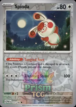 Spinda 151/182 Common Reverse Holo Paradox Rift Pokemon - Image 1