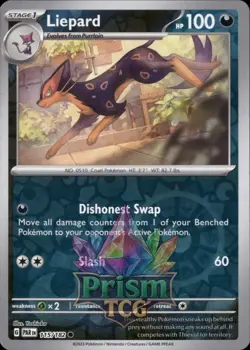 Liepard 115/182 Common Reverse Holo Paradox Rift Pokemon - Image 1