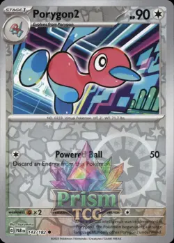 Porygon2 143/182 Common Reverse Holo Paradox Rift Pokemon - Image 1