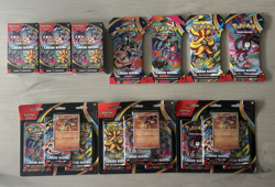 Pokemon TCG Chaos Rising - 3 Booster Bundles, Three 3-Packs, 4 Sleeved Packs - Image 1