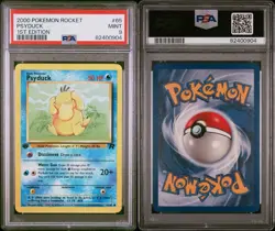 2000 POKEMON Team Rocket PSYDUCK #65 1st EDITION PSA 9 - Image 2