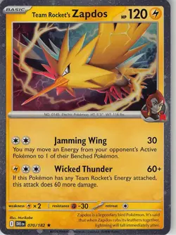 Team Rocket's Zapdos (Cosmos Holo) 070/182 Rare Destined Rivals Near Mint - Image 1