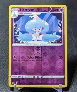 Hattrem Uncommon Reverse Holo Psychic 2021 Pokemon TCG Chilling Reign 072/198 - Image 1