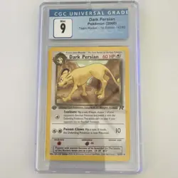 Pokemon CGC 9 Dark Persian 1st Edition Team Rocket 42/82 2000 - Image 1