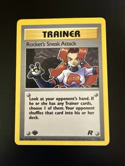 Rocket's Sneak Attack 1st Edition Team Rocket 72/82 Rare Non Holo Pokemon - Image 1