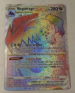 Pokemon Silver Tempest - Regidrago VSTAR NM Rainbow Secret Rare 201/195 - Image 1
