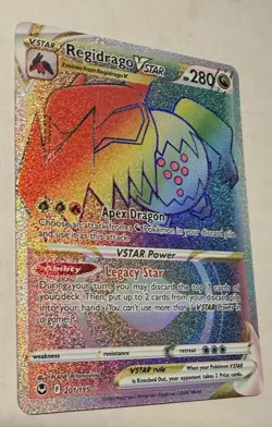 Pokemon Silver Tempest - Regidrago VSTAR NM Rainbow Secret Rare 201/195 - Image 4