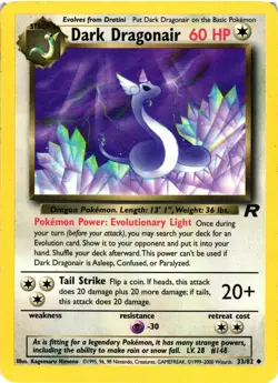 Pokemon TCG Dark Dragonair 33/82 Team Rocket-Unlimited Edition Regular MP/HP - Image 1