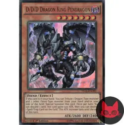Yugioh D/D/D Dragon King Pendragon YS15-END00 Ultra Rare 1st Edition MP - Image 1