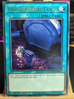 Foolish Burial Goods MAGO-EN054 Gold Rare LP/NM Yugioh Cards - Image 1