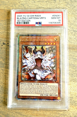#EN041 PSA 10 - YU-GI-OH RA04 - BLAZING CARTESIA THE VIRTUOUS - Image 1