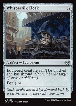 MTG - 4 x Whispersilk Cloak - Duskmourn Commander - Playset 4x x4 - Image 2