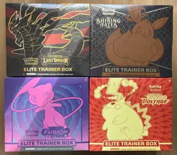 Pokemon TCG - 4 x ETB Lot Fusion Strike Shining Fates Lost Origin Vivid Sealed - Image 1