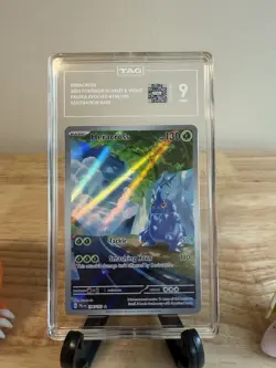 Pokemon TCG Heracross 194/193 Paldea Evolved Illustration Rare Full Art TAG 9 - Image 1