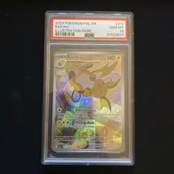 Pokemon Raichu 211/19 Paldea Evolved Illustration Rare PSA 10 GEM MINT - Image 1