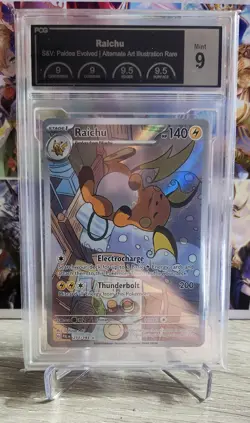 2023 Pokemon Paldea Evolved #211 Raichu Illustration Rare PCG 9 Mint - Image 1