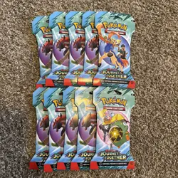 Lot of (10) Pokemon Scarlet and Violet - Journey Together Booster Packs Sealed - Image 1