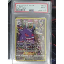 2022 Pokemon SWSH Lost Origin - Full Art Gengar #TG06 PSA 8 NM-MT - Image 1
