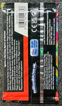 Pokemon TCG Mega Evolutions Phantasmal Flames Booster Pack Sealed - Image 2