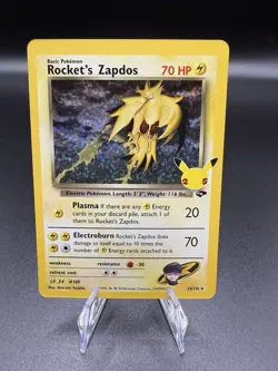 Rocket's Zapdos 15/132 Celebrations: Classic Collection Holo Rare Pokemon - Mint - Image 1