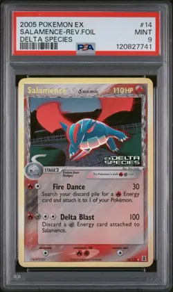 Pokemon EX Salamence Reverse Holo Delta Species 14/113 PSA 9 2005 LOW POP 150 - Image 1