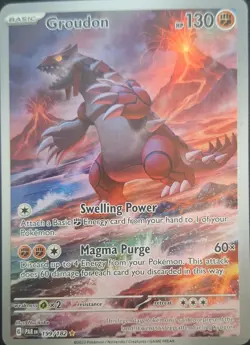Pokemon TCG Groudon Illustration Rare Paradox Rift 199/182 - Image 1
