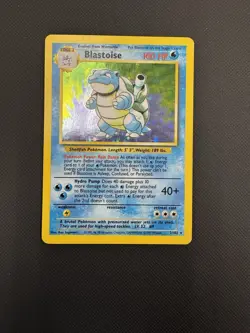 Pokemon TCG Base Set Blastoise 2/102 Holo Rare HP 100 Wizards 1999 - Image 1
