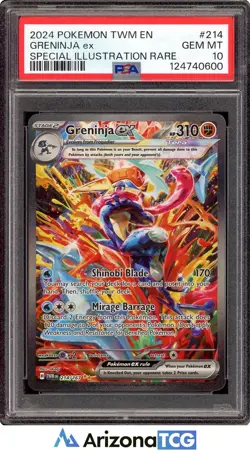 Pokemon 2024 Greninja ex 214/167 SIR Twilight Masquerade GEM MINT PSA 10 - Image 1