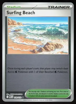 Surfing Beach 129/132 Uncommon Mega Evolution Pokemon Reverse Holo Near Mint - Image 1