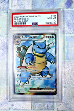 Pokemon 151 Blastoise ex #184 ~ PSA Gem MT 10 - Image 1