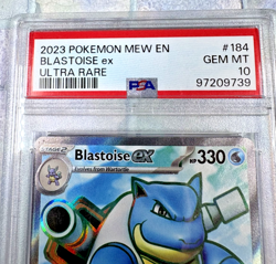 Pokemon 151 Blastoise ex #184 ~ PSA Gem MT 10 - Image 3