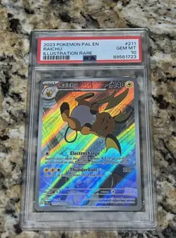 Pokemon Raichu 211/193 S&V Paldea Evolved Illustration Rare PSA 10 GEM MINT - Image 1