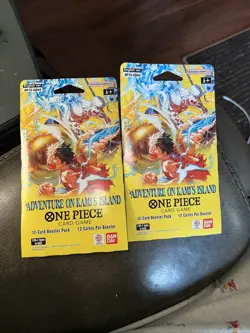 One Piece Adventure On Kami’s Island Sleeved Pack Lot Of 2 Packs SEALED IN HAND - Image 1