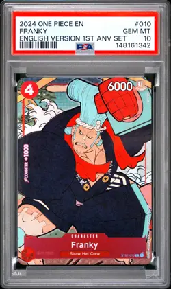 2024 One Piece EN Franky English Version 1st Anniversary Set #010 PSA 10 GEM MT - Image 1