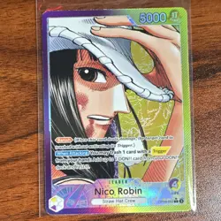 Bandai One Piece CCG Nico Robin OP09-062 Leader Parallel Foil 5000 Power - Image 1