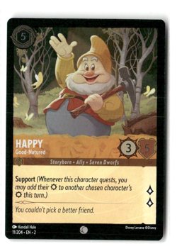 Happy Good Natured 11/204 Foil Rise of the Floodborn Disney Lorcana TCG - Image 1