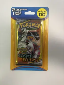 Pokemon Dollar General 2 Mini Packs (3 Cards Each) SM - Cosmic Eclipse Blister - Image 1