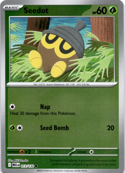 Mega Evolutions Seedot 13/132 Pokemon Card Near Mint Reverse Holo Foil - Image 1