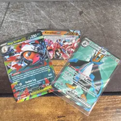 Pokemon TCG SV6 EX Holo Card Lot - Mega Scrafty, Koraidon, Empoleon - Image 1