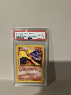 Moltres - 2000 Pokemon Promo - Black Star Aoki Error - PSA 8 - #21 - Image 1