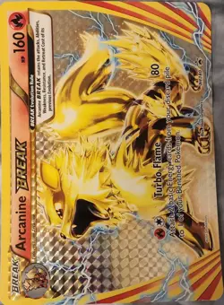 Pokemon TCG XY Evolutions Arcanine Break Oversized Jumbo Promo Holo Card #XY180 - Image 1