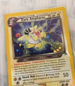 Pokemon Dark Ampharos TCG Neo Destiny Card 1/105 Unlimited Holo Rare - Image 3