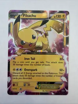 Pikachu EX XY84 Promo Holo 130 HP Pokemon XY Card Pokemon TCG Card Stock - Image 1