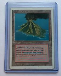 Magic: The Gathering Volcanic Island Revised Edition Land Rare Brian Snoddy - Image 1