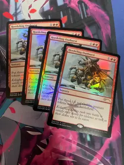 MTG - HORDELING OUTBURST X4 - FOIL - RARE - PROMO FNM - NM - Image 1