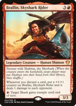 Brallin, Skyshark Rider - Foil C20 LP MTG - Image 1