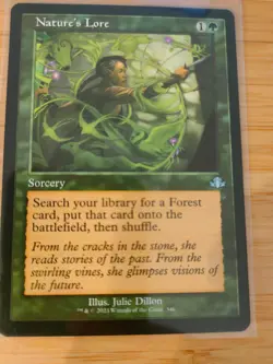 MTG Nature's Lore (Retro Frame) Dominaria Remastered M/NM Free UK P&P - Image 1