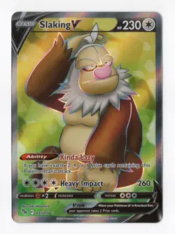 Slaking V 077/078 Ultra Rare Pokemon GO Pokemon Near Mint - Image 1