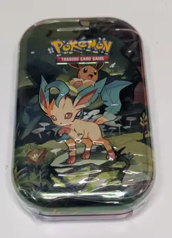 Pokemon Prismatic Evolutions Mini Tin Leafeon 2 Booster Packs Sealed - Image 1